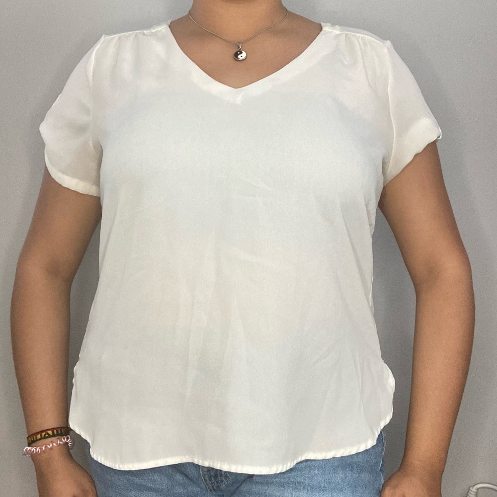 Lily White White Blouse